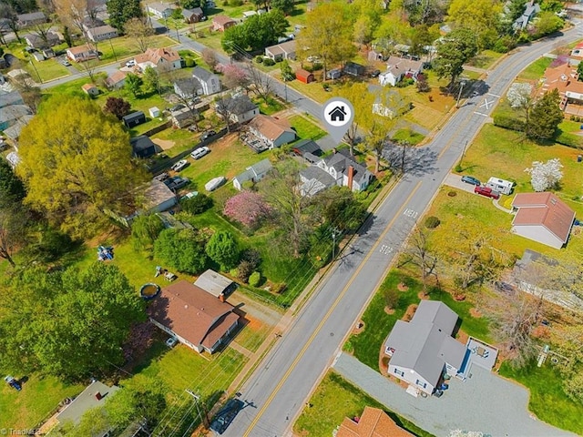 drone / aerial view with a residential view