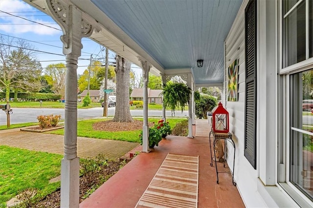 view of patio / terrace with a porch