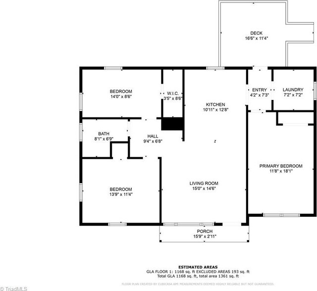 705 Laurel Ave, Lexington, NC 27292 - room layout