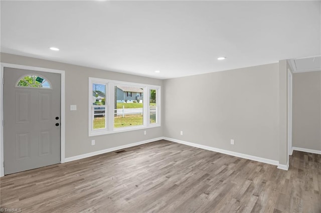 705 Laurel Ave, Lexington, NC 27292 - entryway with wood finished floors, baseboards, and recessed lighting