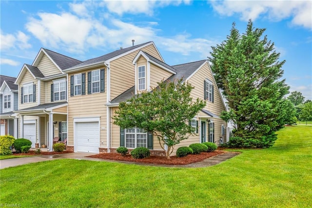 4339 Alderny Pl, High Point, NC 27265 - view of front of home with driveway, an attached garage, and a front lawn