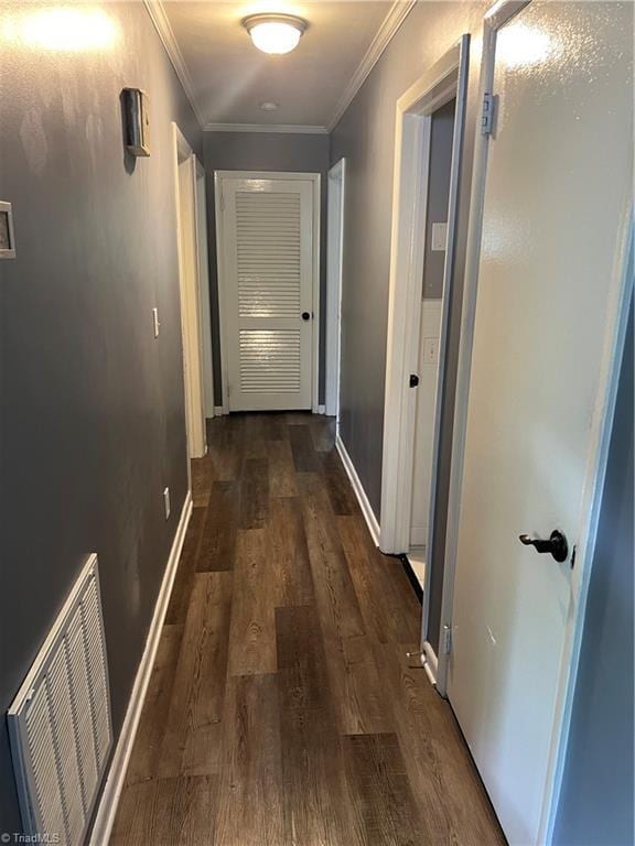 240 Byerly St, Mount Airy, NC 27030 - hallway with crown molding, wood finished floors, and baseboards