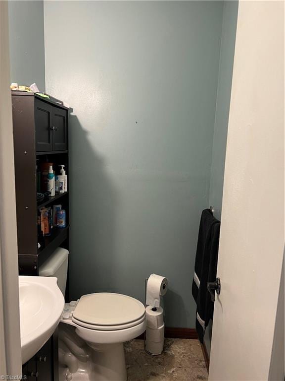 240 Byerly St, Mount Airy, NC 27030 - bathroom with toilet and vanity