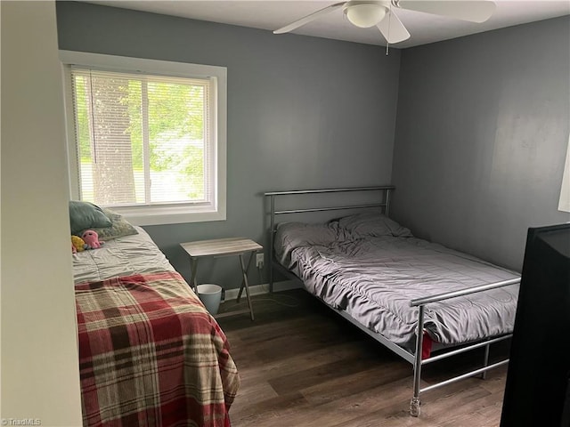 240 Byerly St, Mount Airy, NC 27030 - bedroom with wood finished floors and ceiling fan