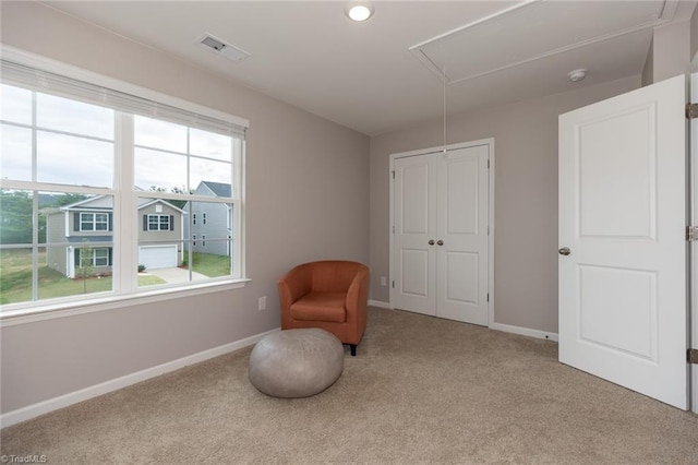 4628 Heatherly Rd, Winston-Salem, NC 27105 - sitting room with attic access and carpet flooring