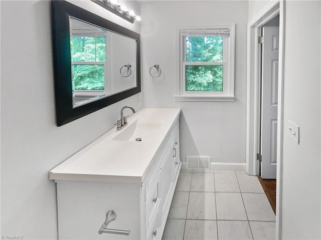 3230 High Cliffs Rd, Pfafftown, NC 27040 - bathroom with vanity and tile patterned flooring