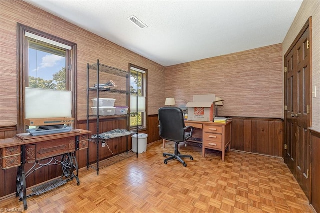 4680 Sherborne Dr, Pfafftown, NC 27040 - office with a wainscoted wall and wood walls