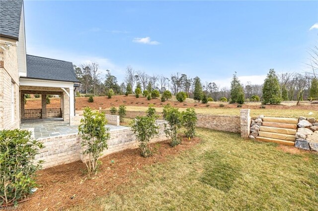 view of yard with a patio