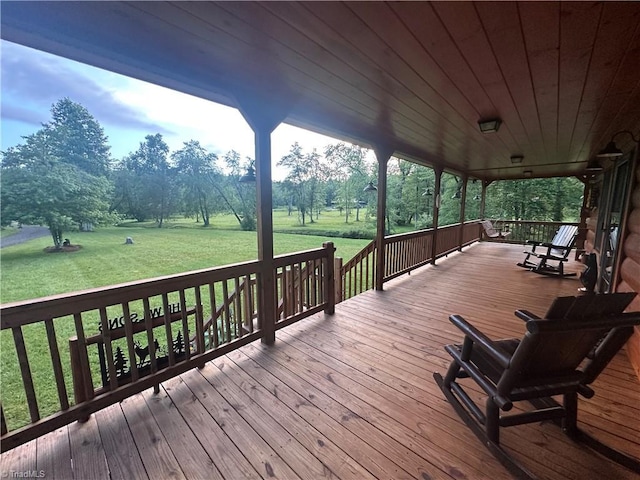 45 Wedgewood Ridge Ln, Fancy Gap, VA 24328 - wooden deck with a lawn