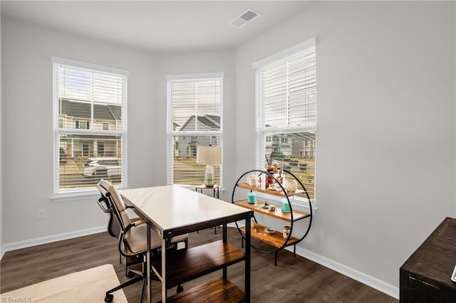 1230 Evelynnview Ln, Kernersville, NC 27284 - home office featuring plenty of natural light, dark wood-type flooring, and baseboards