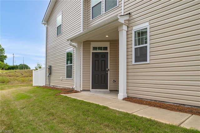 1230 Evelynnview Ln, Kernersville, NC 27284 - view of exterior entry featuring a yard