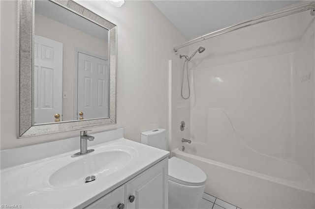 1400 Covered Wagon Rd, Mcleansville, NC 27301 - full bath featuring toilet, vanity, tile patterned flooring, and  shower combination