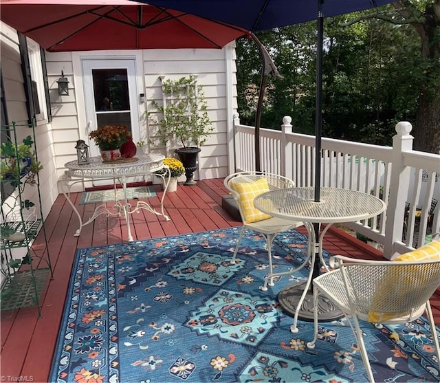 view of wooden deck