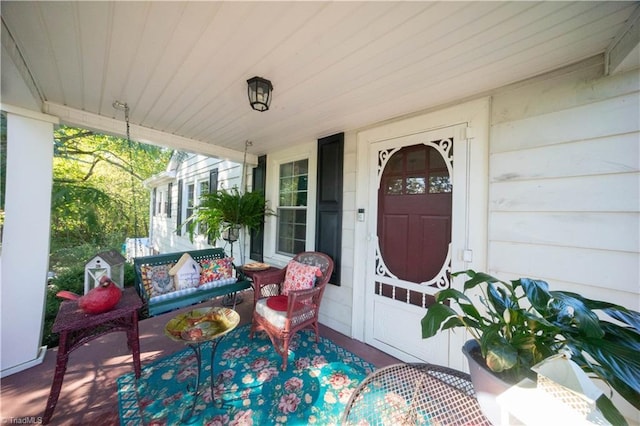 property entrance with a porch