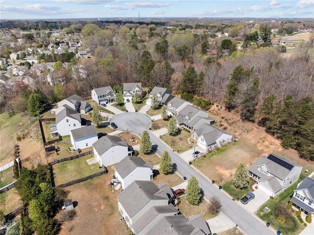 bird's eye view with a residential view