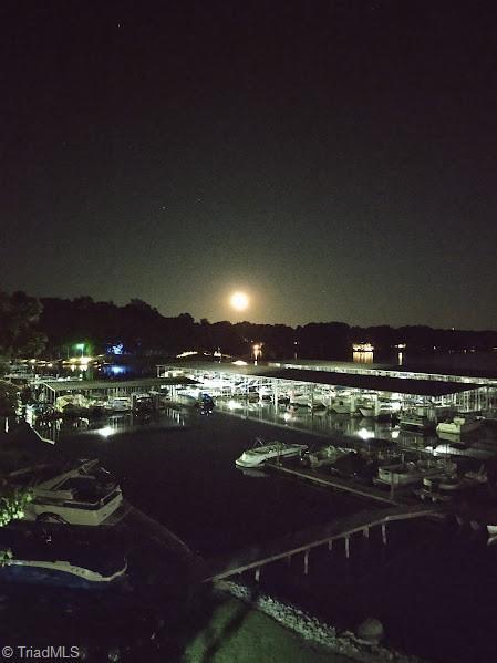 view of aerial view at night
