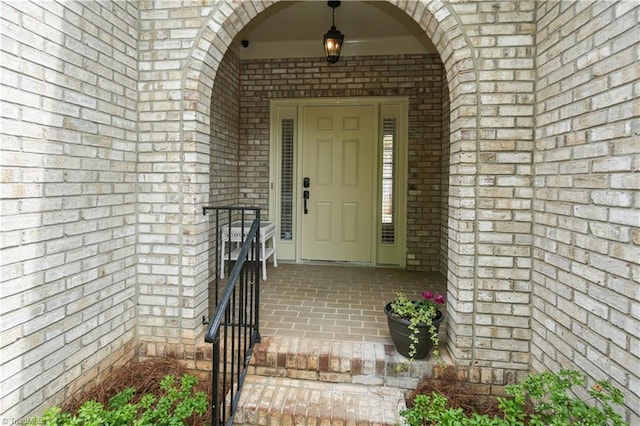 143 Wellesborough Rd, Winston-Salem, NC 27104 - view of exterior entry with brick siding