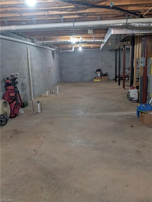 view of basement