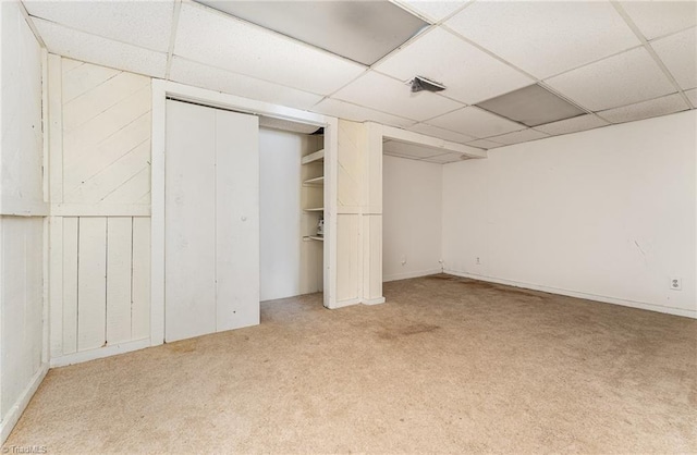 214 Whispering Creek Rd, King, NC 27021 - unfurnished bedroom featuring carpet, a closet, and a paneled ceiling