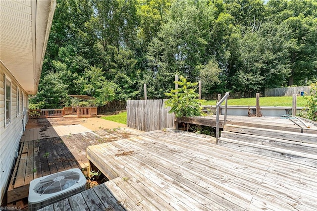 214 Whispering Creek Rd, King, NC 27021 - wooden terrace with view of scattered trees