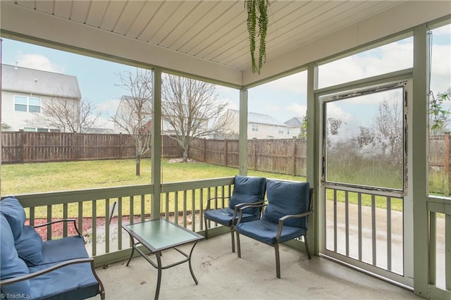 sunroom featuring a healthy amount of sunlight