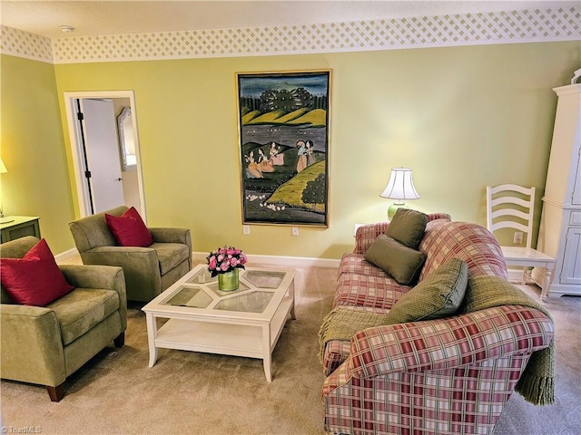 view of carpeted living room