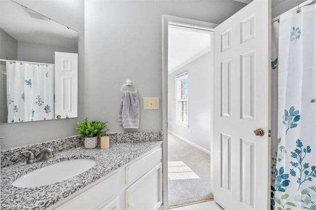 bathroom featuring vanity