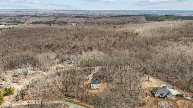 aerial view with a rural view