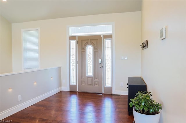 7768 Pinecone Ln, Hickory, NC 28602 - entrance foyer featuring dark wood-type flooring and baseboards