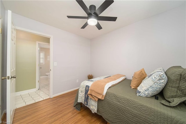 795 Morris Rd, Winston-Salem, NC 27101 - bedroom featuring wood finished floors, ceiling fan, and baseboards