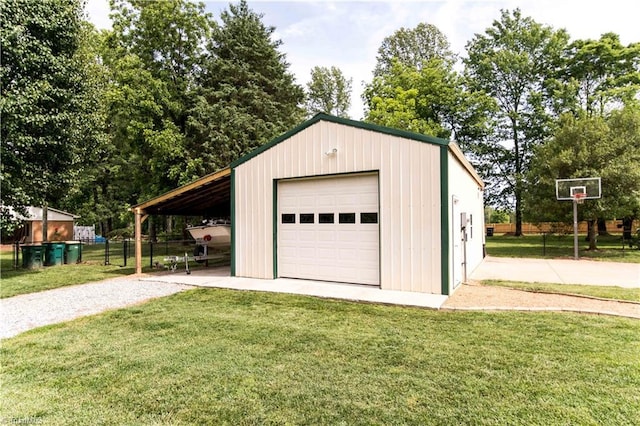 795 Morris Rd, Winston-Salem, NC 27101 - garage with driveway and a detached garage