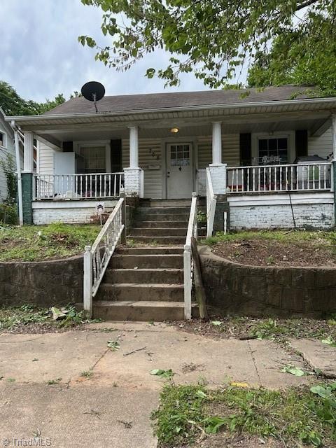 708 E Sprague St, Winston-Salem, NC 27107 - bungalow-style house featuring covered porch