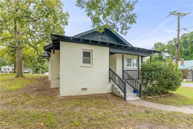 exterior space with covered porch