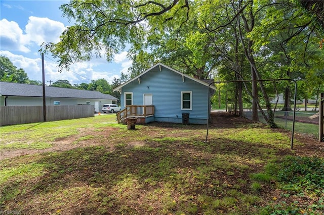 exterior space with a deck