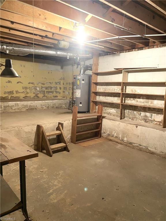 1229 Woodbrook Dr, Kernersville, NC 27284 - unfinished below grade area with water heater