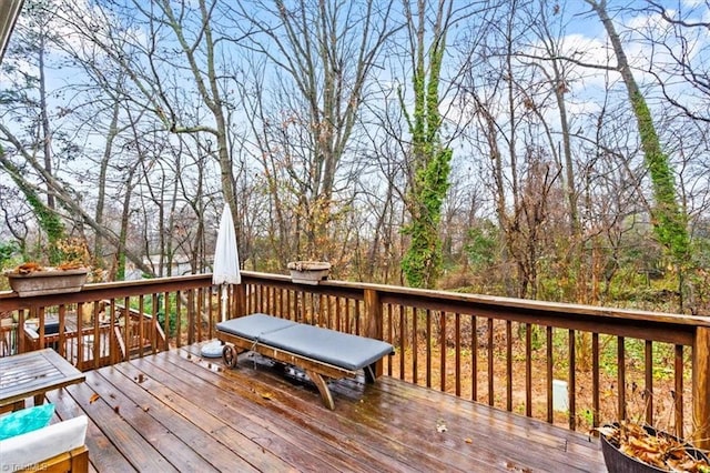 view of wooden terrace