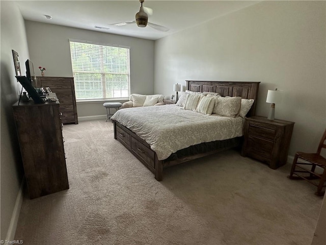 107 Saddlebrook Dr, Advance, NC 27006 - bedroom featuring light carpet and ceiling fan