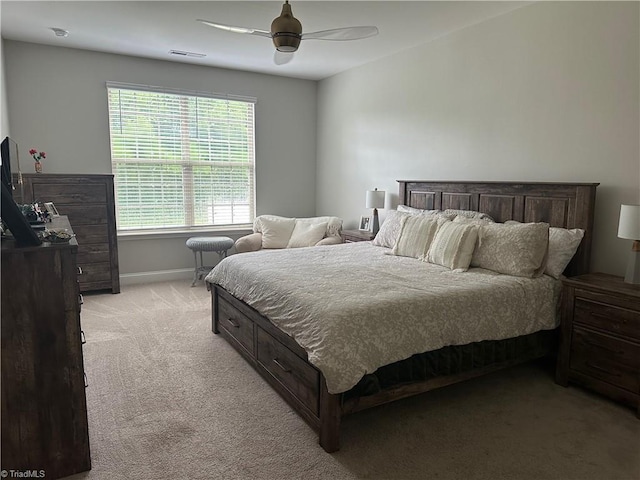 107 Saddlebrook Dr, Advance, NC 27006 - bedroom with light colored carpet and ceiling fan