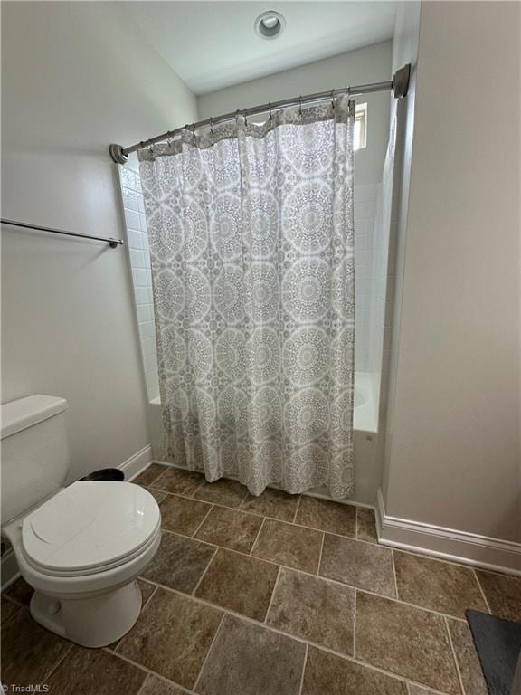 107 Saddlebrook Dr, Advance, NC 27006 - full bath featuring shower / bathtub combination with curtain and stone finish flooring