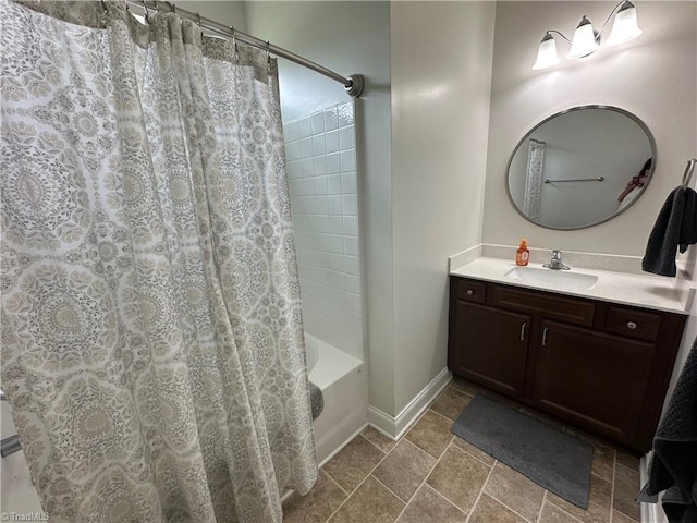 107 Saddlebrook Dr, Advance, NC 27006 - bathroom with vanity and shower / bath combo with shower curtain