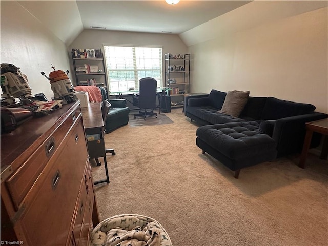 107 Saddlebrook Dr, Advance, NC 27006 - home office with vaulted ceiling and light colored carpet