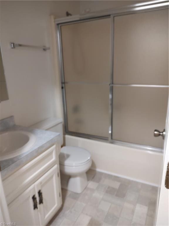3785 Ellisboro Rd, Stokesdale, NC 27357 - full bath featuring vanity, enclosed tub / shower combo, and toilet