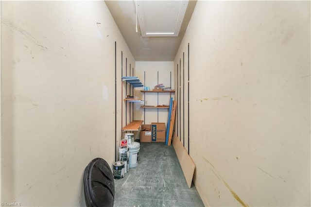 view of storage area