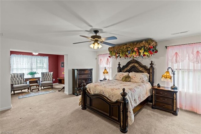 1720 Ridge Bluff Cir, Rural Hall, NC 27045 - bedroom featuring carpet flooring and ceiling fan
