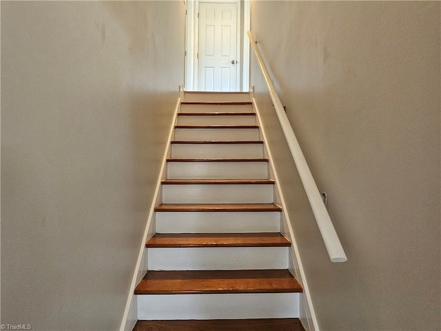 stairs with baseboards