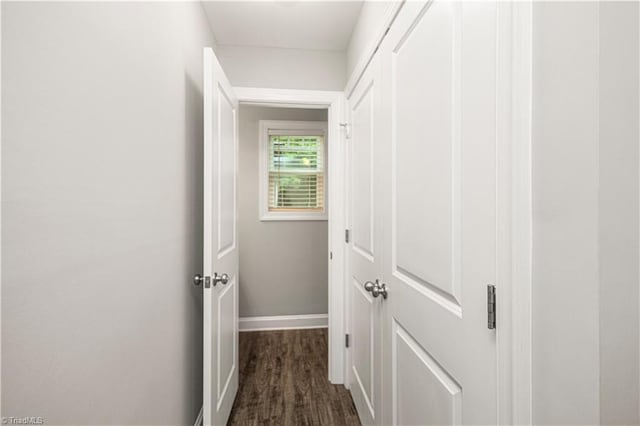 815 Martin Luther King Jr Ave, Salisbury, NC 28144 - hall featuring baseboards and dark wood-style floors