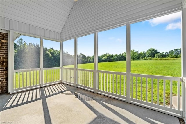 7103 Ludgate Rd, Gibsonville, NC 27249 - unfurnished sunroom with view of scattered trees