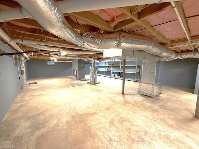 856 Haynes Rd, Elkin, NC 28621 - unfinished basement with water heater
