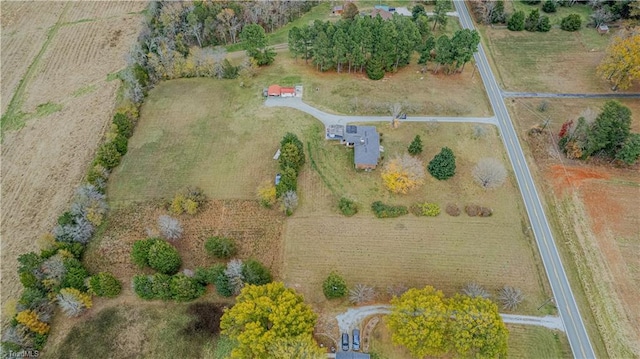 drone / aerial view featuring a rural view