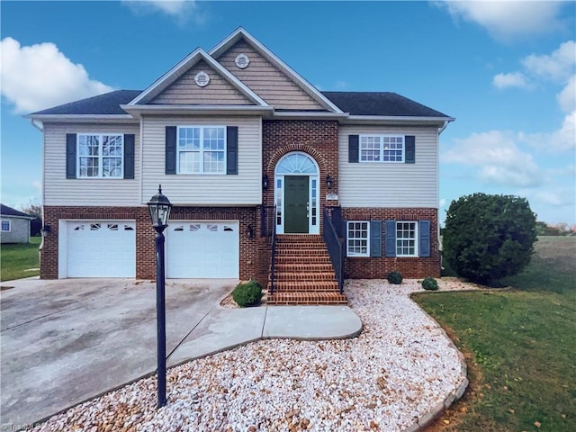 view of front of home featuring a garage